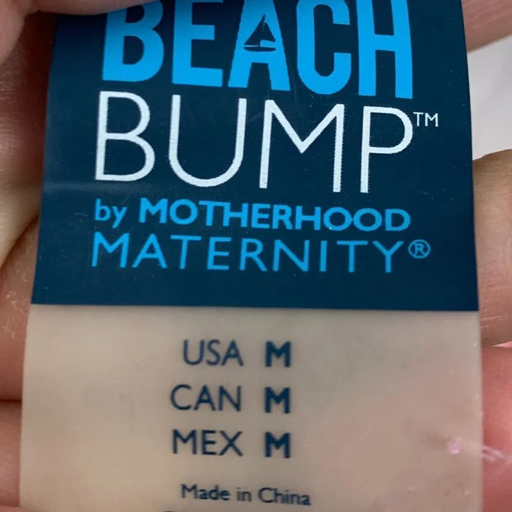 Beach Bump by Motherhood Maternity Boho Print Halter Tankini Top Women's Size M